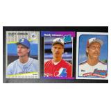 Randy Johnson 3 Rookie Baseball Card Lot