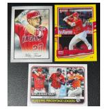(3) Mike Trout Baseball Cards