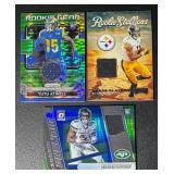 3 Patch and RC Lot - Claypool, Moore, Atwell Football Cards