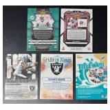 Davante Adams / Tyreek Hill 5 Card Football Lot