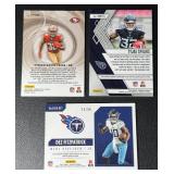 3 RC Patch Lot - Spears /199, Fitzpatrick /99, Davis-Price Football Cards