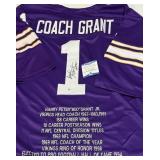 Bud Grant Signed With Beckett COA Minnesota Vikings Stitched Custom Stat Jersey Size XL