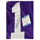 Bud Grant Signed With Beckett COA Minnesota Vikings Stitched Custom Stat Jersey Size XL