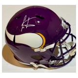 Cris Carter Signed With Beckett COA Full Sized Minnesota Vikings Ridell Replica Helmet