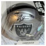 Geno Smith Signed With Beckett COA Oakland Raiders Mini Football Helmet