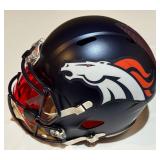 Bo Nix Signed With Beckerr COA Full Sized Denver Broncos Riddell Replica Football Helmet