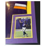 Kirk Cousins Signed, Framed, and Matted Jersey With Photos and JSA COA Minnesota Vikings Football