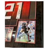Deion Sanders Signed, Framed, and Matted Jersey With Photos and Beckett COA Atlanta Falsons Football