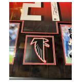 Deion Sanders Signed, Framed, and Matted Jersey With Photos and Beckett COA Atlanta Falsons Football