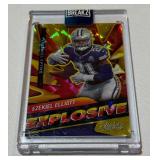 Ezekiel Elliott /10 Gold Explosive Insert 2021 Absolute #E11 Numbered 04/10 Football Card