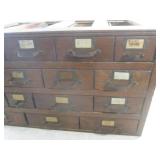 (EW6) Antique Wood 15-Drawer Cabine...