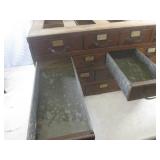 (EW6) Antique Wood 15-Drawer Cabine...