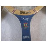 (H-1) 4 Vintage Wood Wilson Tennis ...