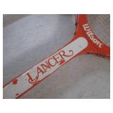 (H-1) 4 Vintage Wood Wilson Tennis ...