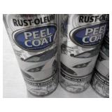 4 Rust-Oleum Peel Coat Matte Silver...