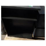 Black Desk with Top and Side Stands...