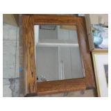 Wood Framed Mirror, Garden and Pict...