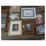 Wood Framed Mirror, Garden and Pict...