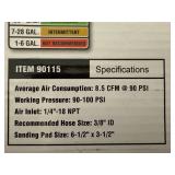 Central Pneumatic Jitterbug Orbital Air Sander Model 90115 in Box