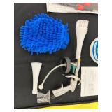 Automotive Detailing Tool Lot with Cleaning Gun, Brushes, Suction Gun, and Accessories