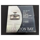 Hampton Bay Moreland 2-Light Semi-Flush Mount Oil-Rubbed Bronze
