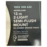 Hampton Bay Moreland 2-Light Semi-Flush Mount Oil-Rubbed Bronze