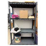 Plastic 4-Shelf Storage Shelving Unit 50in x 34in x  - contents not included