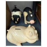 Plastic 3 Shelf Rack w Misc Household Contents Inc Nike Training Belt, Hats, Tin, Animal Figurines & Bank & More