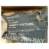 Group of Home Decorators and Hampton Bay Light Fixtures with Damaged Packaging
