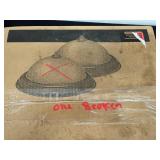 Lot of 2 Two-Packs 13 in 2-Light Flush Mount Ceiling Fixtures with Frosted Glass