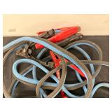 Automotive Tool and Accessory Lot with Impact Wrench, Jump Cables, Lug Wrench, and Funnels