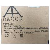 AA Decor Hanging Pendant Light Polished Nickel Finish LZ01A-4PN