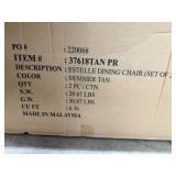 TMS Estelle Dining Chair Set of 2 in Summer Tan