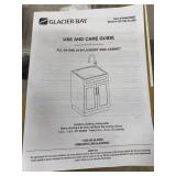Glacier Bay All-in-One 24" Laundry Sink Cabinet with Stainless Steel Basin