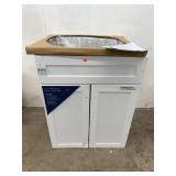 Glacier Bay All-in-One 24" Laundry Sink Cabinet with Stainless Steel Basin