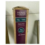 Group of Home Decorators Collection 72-144 in. Drapery Rods Damaged Packaging