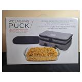 Wolfgang Puck 3.6 Qt Rectangular Covered Glass Baker with Carry Bag in Orig Box