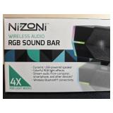 Nizoni Wireless Audio RGB Sound Bar with Stereo Sound and Bluetooth in Orig Box