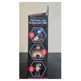 Torelli Twist-Focus Tactical LED Flashlight Set 2 Pack with Holsters in Orig Box