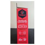 Torelli Twist-Focus Tactical LED Flashlight Set 2 Pack with Holsters in Orig Box