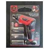 Torelli Rechargeable Cordless Pivot Driver Flashlight with 30-Piece Bit Set in Orig Pkg
