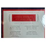 Traditions Collection 4 Piece Full Sheet Set with Plush Throw - Soft Microfiber in Orig Pkg