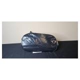Large White and Black Duffel Bag with Shoulder Strap