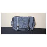 London Fog Canvas Messenger Bag Denim with Tag