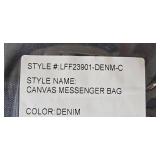 London Fog Canvas Messenger Bag Denim with Tag