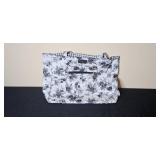 Bella Russo Black and White Floral Tote Bag