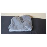 Mack Russo Gray Hooded Windbreaker Jacket Size Medium