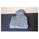 Mack Russo Gray Hooded Windbreaker Jacket Size Medium