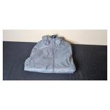 Mack Russo Gray Hooded Windbreaker Jacket Size Medium