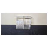 Brightroom Bamboo Jewelry Organizer Tray and Clear Acrylic Countertop Tray Set